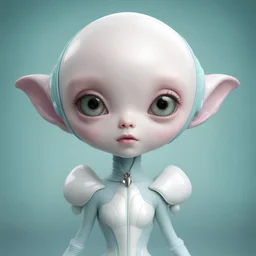 Olpntng style, hyperrealistic geo2099 style, olpntng style, ""ultra realistic photo, the beautiful little creature alien by mark ryden and daiyou-uonome, nicoletta ceccoli production cinematic character render, head to shoulders portrait, hyper detailed professional photography