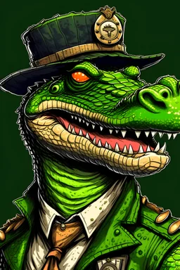 A comic portrait of D. Crocodile, caractere from One Piece