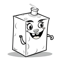 happy milk carton cartoon
