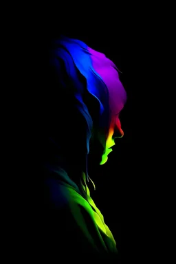 Visual representation of depression colourful darkness high definition deep