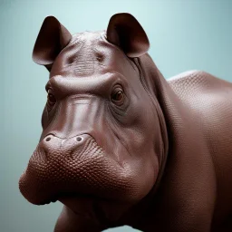 full portraits combine hippopotamus, rhinoceros, horse cyberpunk