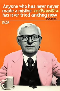 Anyone who has never made a mistake has never tried anything new; Dada; Bauhaus