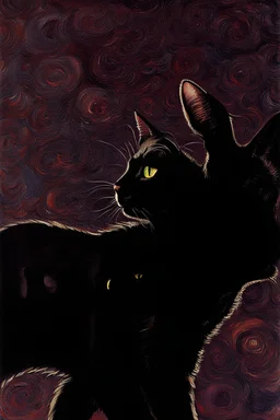 Portrait of a cat by Van Gogh