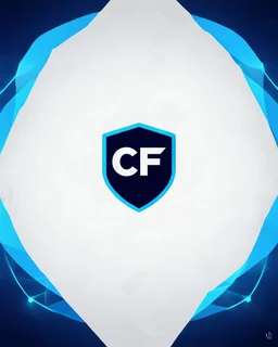 Cyber Finance (CF) shield logo Simple, easy and beautiful logo