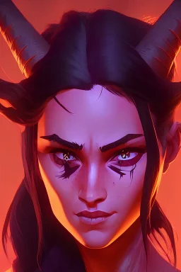 bright red glowing eyes, medieval city background