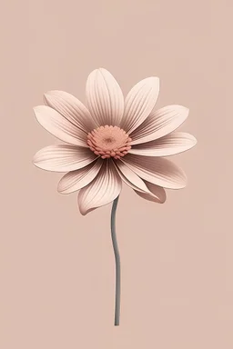 Beauty in Simplicity Minimalist Single Flower Digital Art