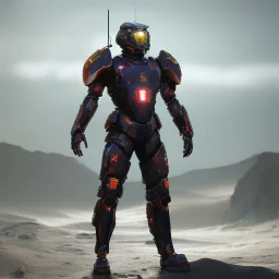 A battle suit made of galaxies and stars with a glove that has seven endless stones Battle armor from the extract of galaxies Battle armor from the extract of galaxies with a fiery sword