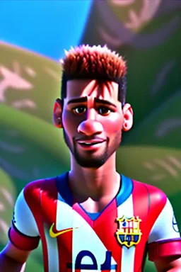 hyper realist, hyper detailed, stunningly neymar jr, MO-DI CARTOON style