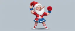 gnome cheerleader full body portrait