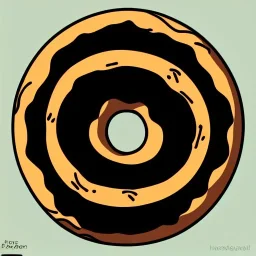 draw a donut that, in the art style of keshart