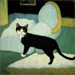 Portrait of a cat by Van Gogh