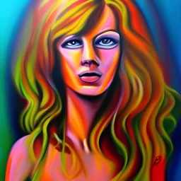 Woodstock, Portrait, lady, full body, realistic painting, detailed, medium shot