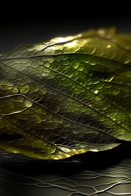 Organic leaf became metallic