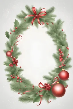 Christmas graphic frame leave space at center