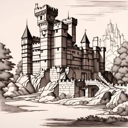 Frank Lloyd Wright designs a castle in the Middle Ages.