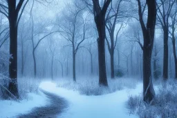 FOREST LANTERN WINTER PATH FALL