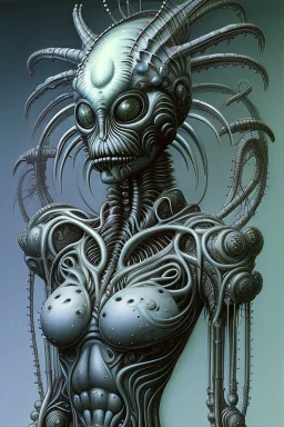 Biomorphic Biomechanical Alien Queen by Giger