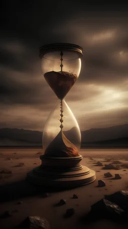 hourglass, nuclear explosion, and a beginning of new geological era