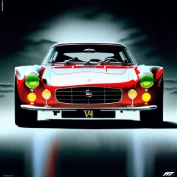 fullbody Drawing of 'Ferrari 250 GT Berlinetta SWB',intricate detail,by andrea bonelli,Kilian Eng,Ohrai,evan lee,three quarters view, toned colors,16k