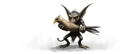 air brush 3d with pen outline, mongrel goblin gremlin holding big big bird with shadow outline, charcoal fog border