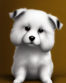 additive of a cute dog with white background, cartoon style