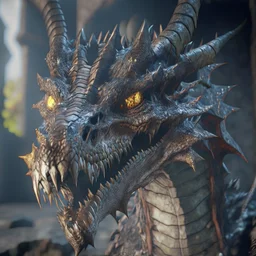 undead dragon, unreal engine 5, 8k resolution, photorealistic, ultra detailed