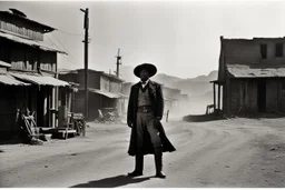 [very impressive high res masterpiece in Kodak Eastman 5247, scene by László Krasznahorkai] the Black or Afro-American sheriff in the Wild West. A tale as rare and powerful as a shooting star in the night sky. Picture this: a lone figure, standing tall in the dusty streets of a frontier town, a badge gleaming on their chest, defying the odds and challenging the stereotypes of the time.