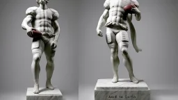 marble sculpture of NFL player by Andrea del Sarto