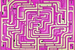 A light purple maze of illusion painted by Andy Warhol