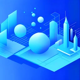 economy illustration blue colors