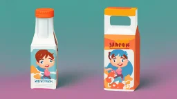 cartoon milk carton dancing