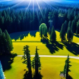 Redwood National Park, California,aerial view,extremely detailed digital painting, high resolution,8k, realistic, beautiful, volumetric lighting, mystical colors ,perfectly centered image, perfect composition, rim light, beautiful lighting,masterpiece, stunning scene, raytracing, anatomically correct, in the style Van Gogh and robert e howard and Ken Kelley and Ohrai Noriyoshi and Simon Bisley and tomzj1.