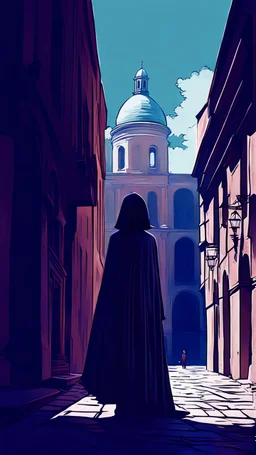 Old city ,minimalism, surreal beautiful fashion portrait,minimalist surreal surrounding background,surreal lonely depth,deep soul spirit,fantasy surreal geometry,flat,utopia,album art,cover art,album cover,cinematic,8k,epic movie still,by Bocsh painting style, blanche,rutkowski,repin,artstation hyperrealism painting concept art of detailed character,design matte painting,leaf