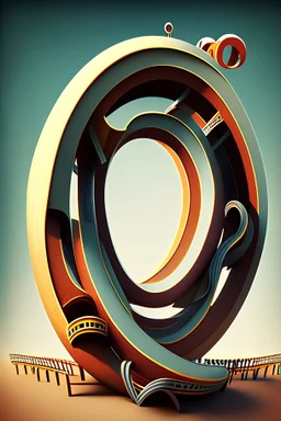 A roller coaster 360 loop with the shape of a letter Q