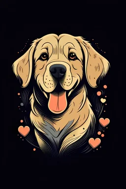 create some images for dog love tshirt