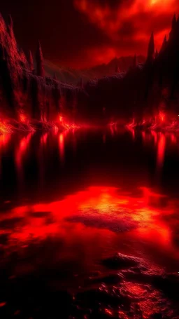 Lava lake in hell