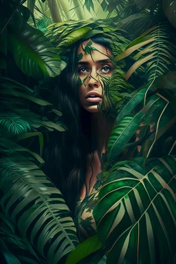 Lady in jungle