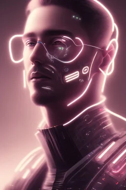 cyberpunk, head, men, portrai, tron