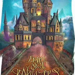 A magical canal city of wizards, witches and warlocks with a castle Erin Stead style