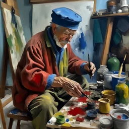 A painter paints himself