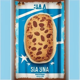 salami poster, uruguay flag everywere