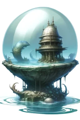 A D&D artifact. the Abyssal Pearl. crafted by the Nautalids an ancient underwater civilization that once thrived in cities underwater, The Abyssal pearl needs to be submerged in an auqarium of seawater.