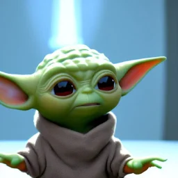 Chibi yoda, pixar 2022, modern Disney style, octane render