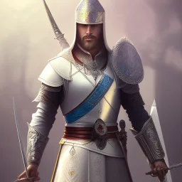 only "sword Excalibur" ,extremely detailed digital painting,intense stare, mystical colors ,perfectly centered image, perfect composition, rim light, beautiful lighting,masterpiece ,8k, stunning scene, raytracing, anatomically correct, in the style by Assassin’s Creed, by artgerm,