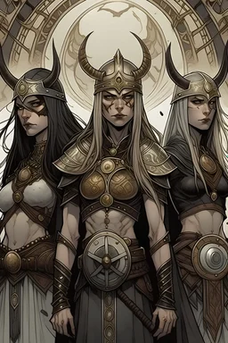 the fate witches norse gods with no horns on their helmets