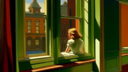 looking through the window, Edward Hopper style