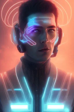 cyberpunk, head, men, portrai, tron