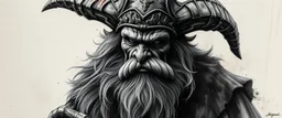 balrog gandalf , airbrush and pen outline in the style of rembrandt