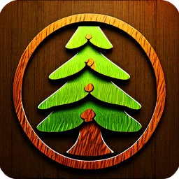 woods pine tree icon