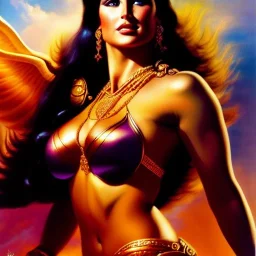 portrait oil on canvas, beautiful busty Dejah Thoris Riding a Great Tiger, minimal armor,comic book cover, mystical colors,insanely detailed,realistic,intrincate detail, 16k resolution, masterpiece,Frank Frazetta,Alex Horley, Simon Bisley,